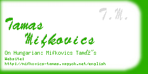 tamas mifkovics business card